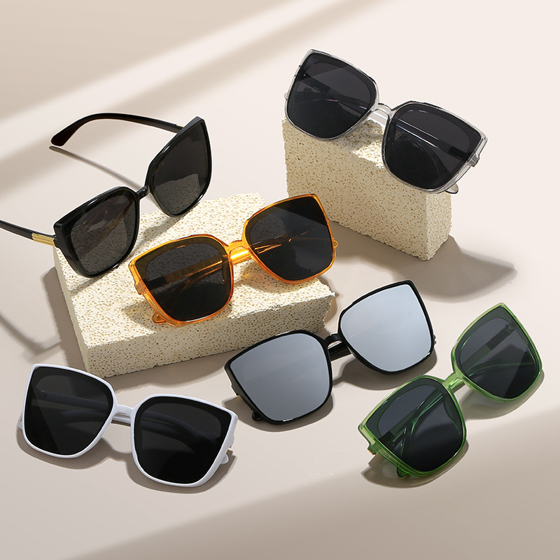 New style square sunglasses big face European and American fashion sunglasses women's retro internet celebrity glasses TikTok same style sunglasses