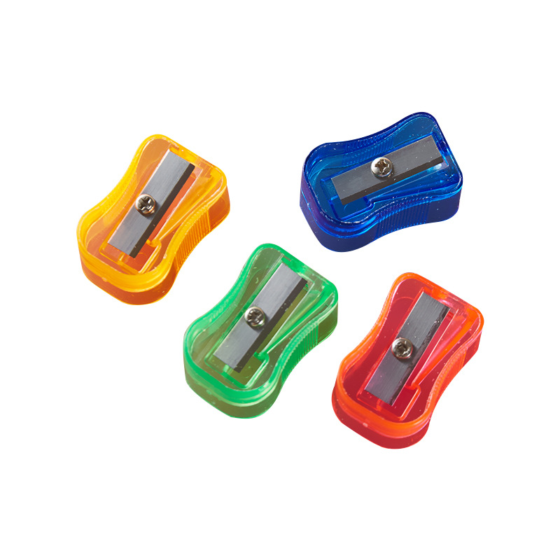 Small pencil sharpener plastic square pencil sharpener single hole children Primary School cartoon pencil sharpener manual pencil sharpener wholesale