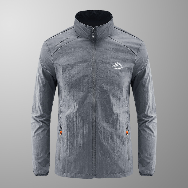 Summer New Sunscreen Clothing Men's Ultra-thin Breathable Ice Silk Skin Clothing Outdoor Waterproof UV Protection Large Size Fishing Clothing