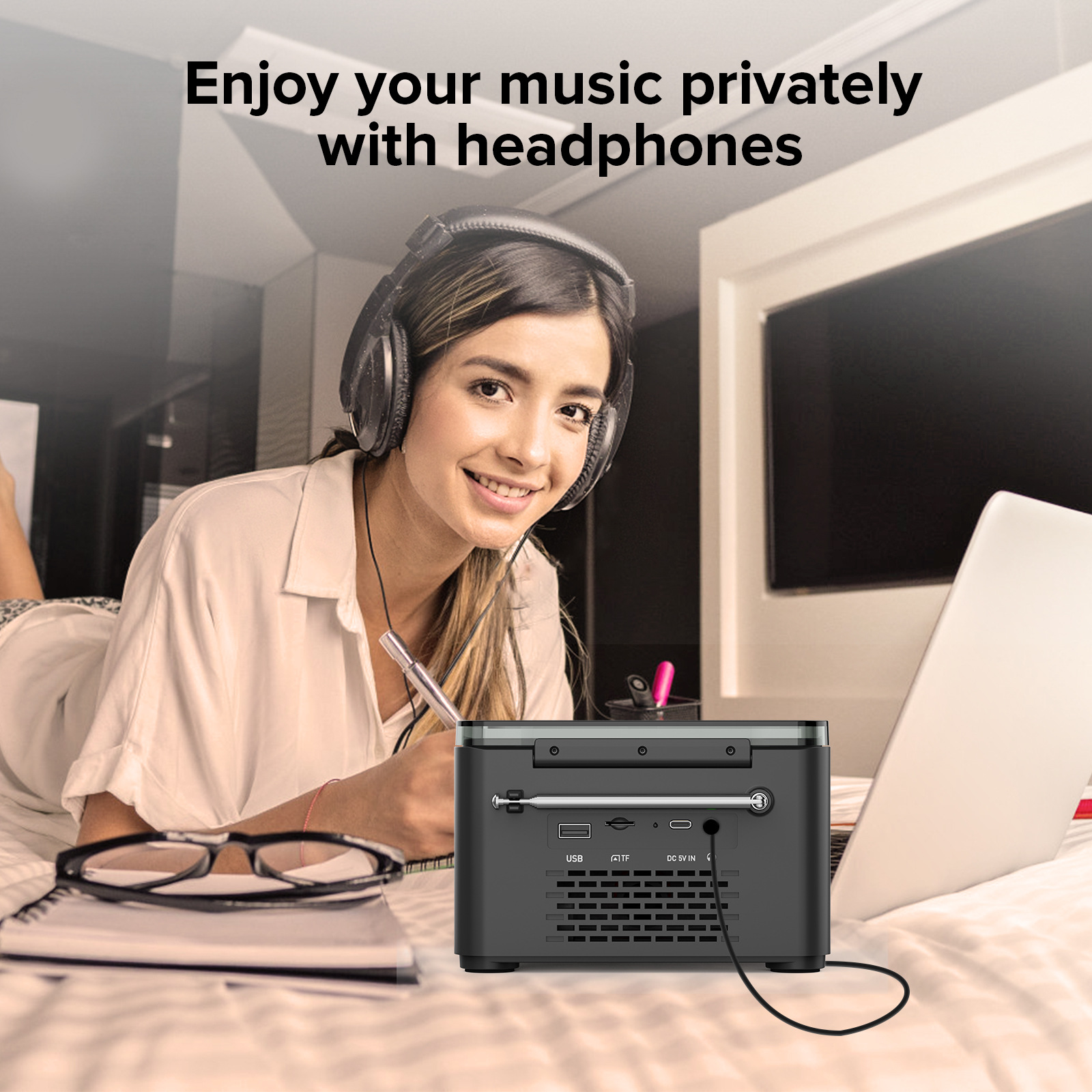 Cross-border CD player retro home gift English Bluetooth music disc album CD Player FM Radio