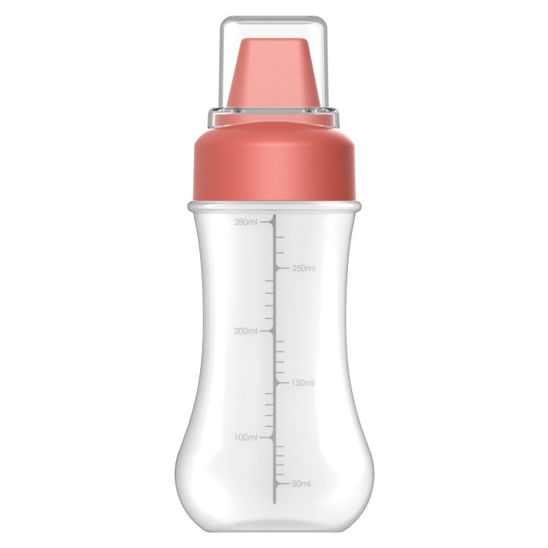 Salad sauce tomato sauce squeeze sauce bottle kitchen seasoning bottle with dust cover five-hole scale food squeeze sauce bottle