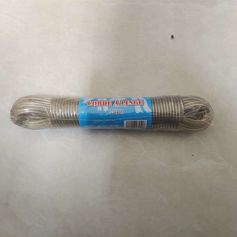 PVC plastic 20m drying wire clothesline transparent color manufacturers Amazon AliExpress cross-border wholesale