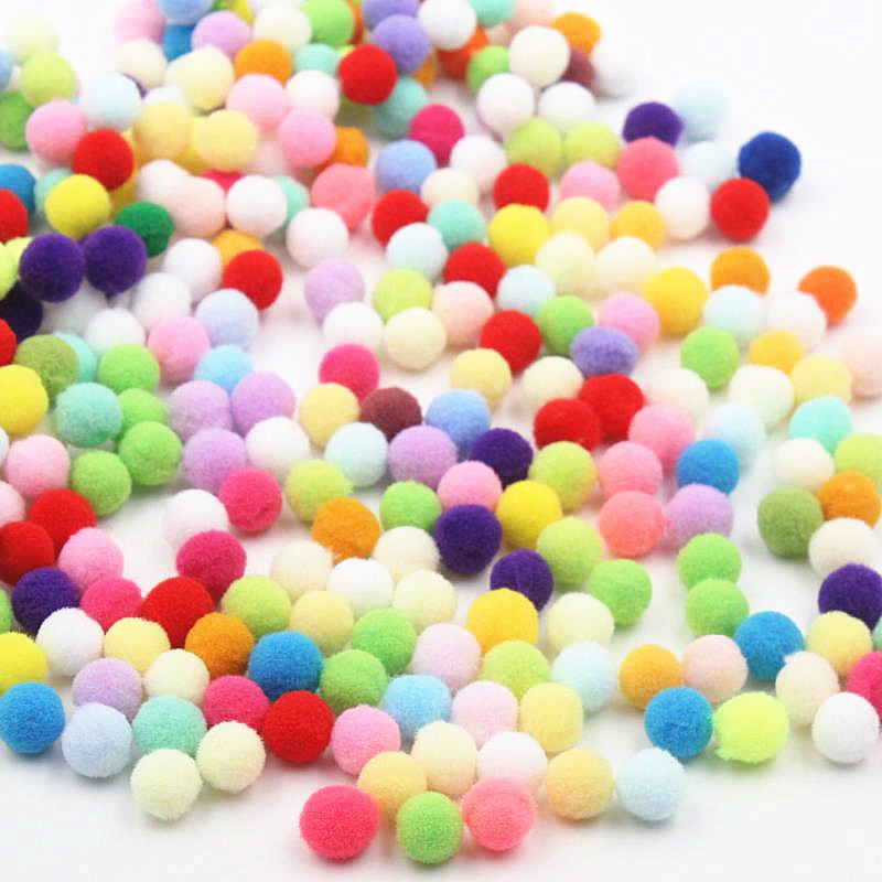 1-3cm size color ball Gradient red plush ball fur ball diy kindergarten handmade material cat play