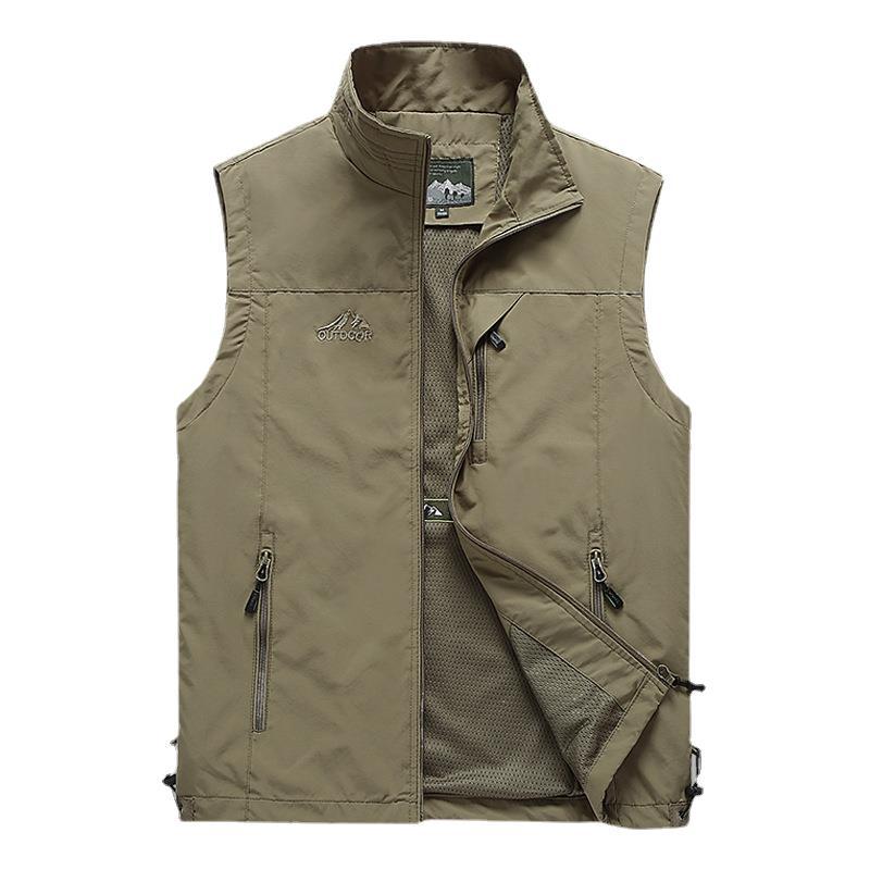 Spring and Autumn New Vest Men's Outdoor Casual Young and Middle-aged Photography Fishing Waistcoat Vest Vest Men's Sports Jacket