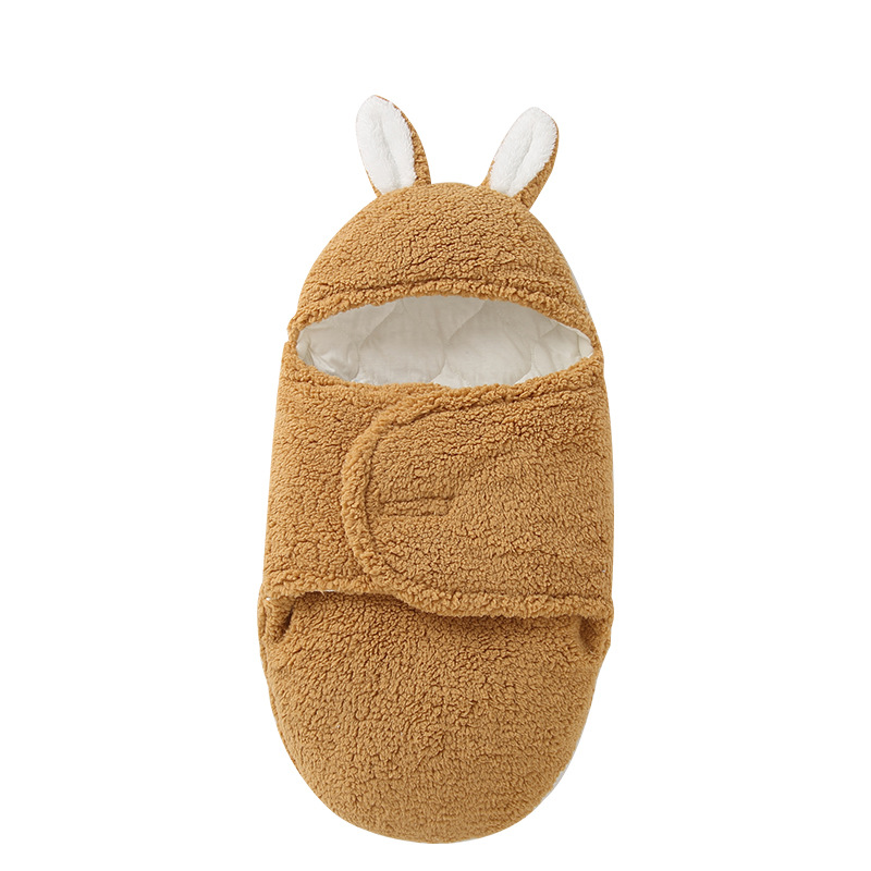 Package Baby Newborn Autumn and Winter Lamb Velvet Thickened Embelle Swaddling Anti-kick Quilt Disposition Room Package Anti-startle Sleeping Bag