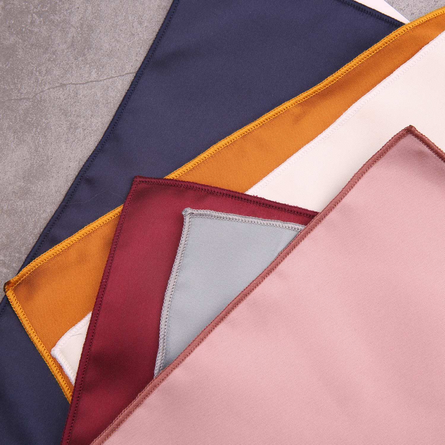 Men's Small Square Square Suit Pocket Square Dress Breast Square Solid Color Suit Wedding Black Wine Red Milk White Coffee