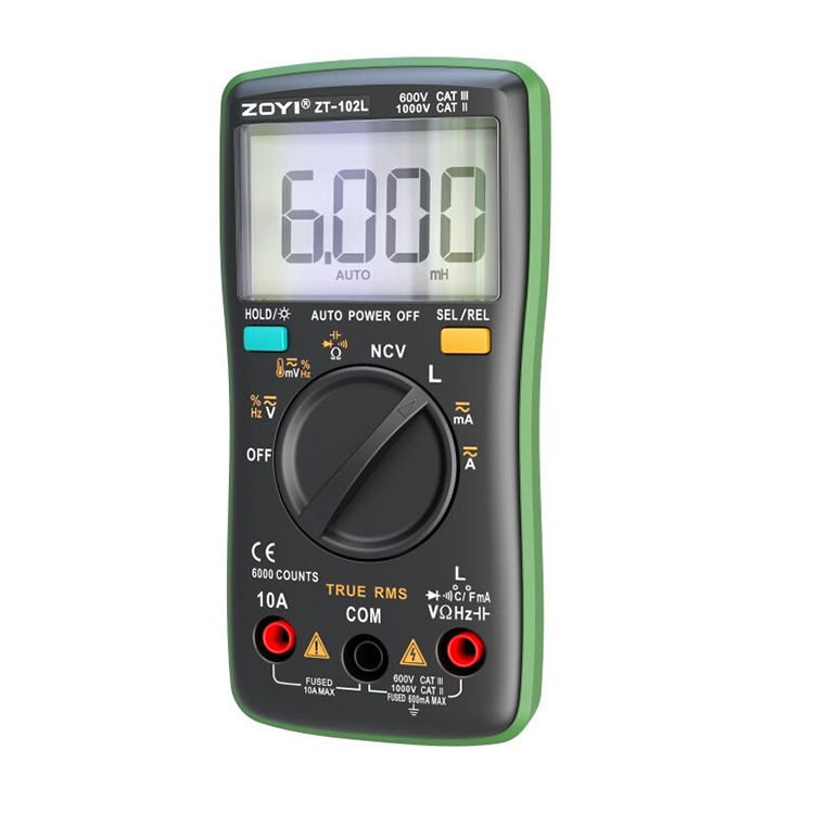 ZOYI inductance multimeter ZT102L digital ammeter high precision inductance 60H capacitance resistance meter NCV