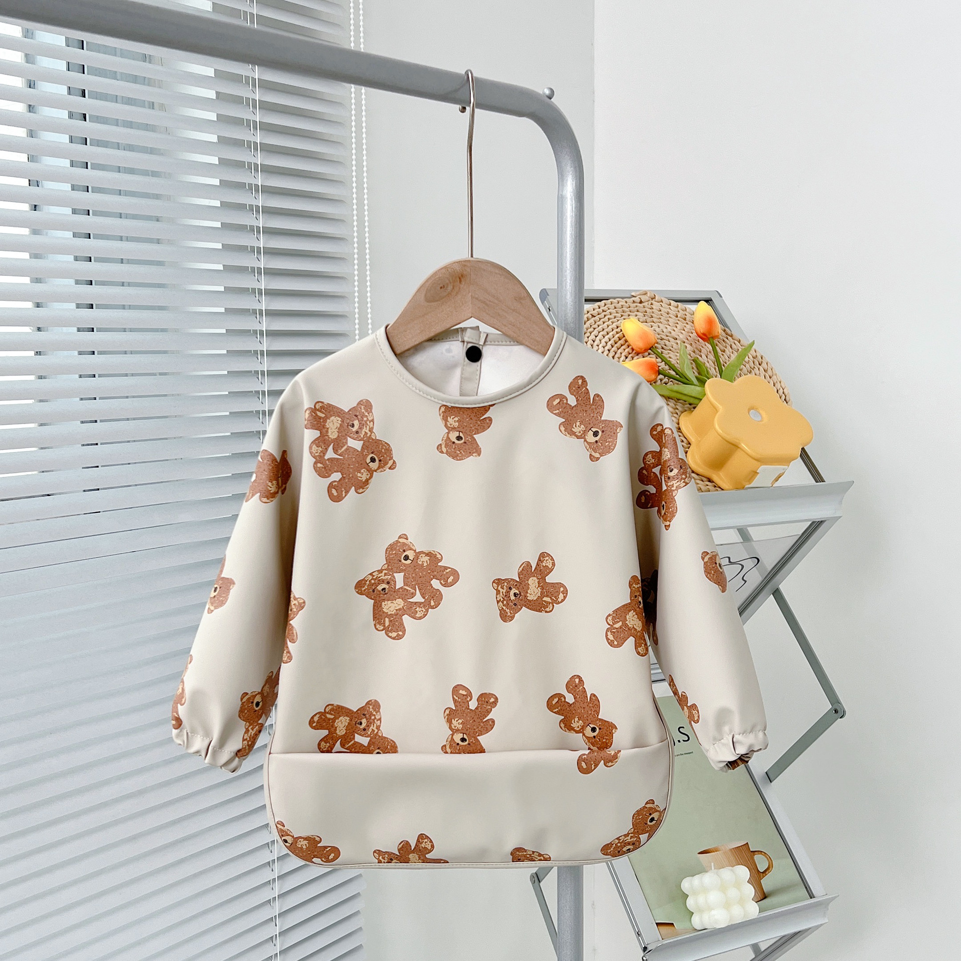 New Danish Children's Waterproof Anti-Dressing Painting Apron Baby Bib Meal Bag Baby's Meal Clothes Dirty-proof Cover