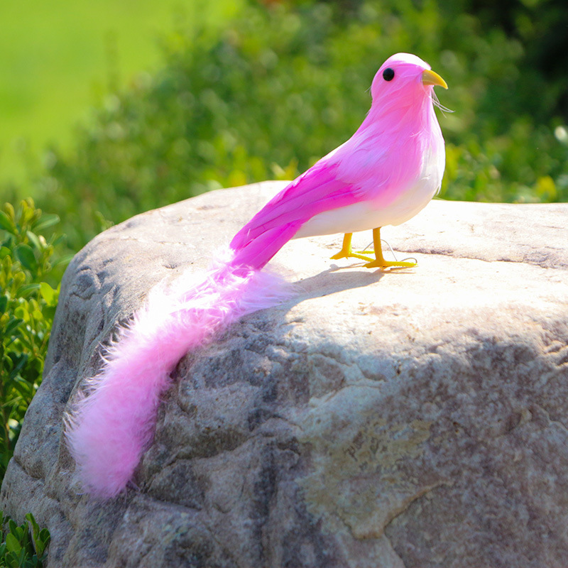 新しいカラフルなフェニックス鳥シミュレーション羽ロングテール小鳥美しい写真撮影の装飾小道具ホームリビングルーム工芸品|undefined