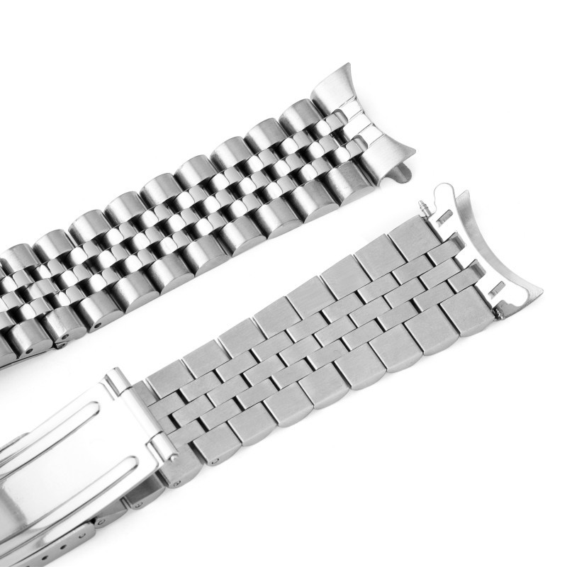 Five beads stainless steel strap log series universal arc mouth watch chain folding buckle 18/20mm