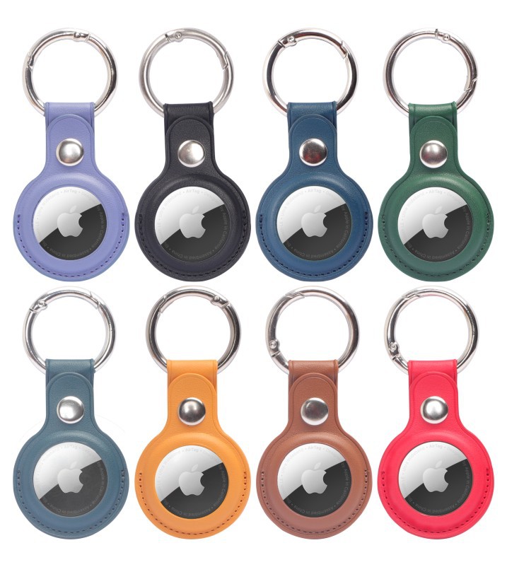 Подходит для нового защитного чехла Apple airtag, кожаный отслеживающий позиционирование, подвесной брелок с защитой от потери