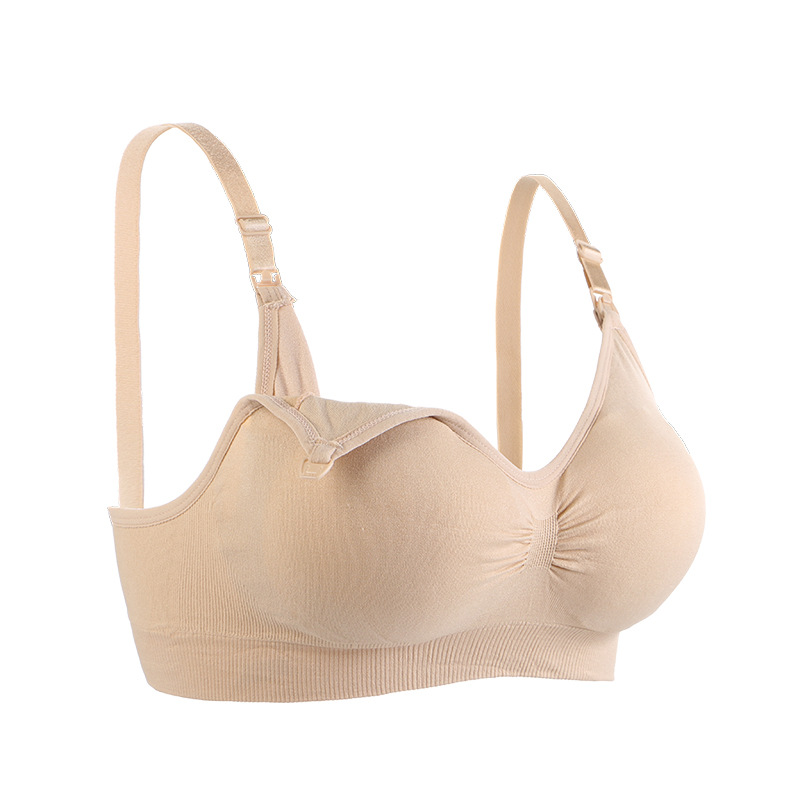 Foreign trade 3-piece wireless plus size maternity nursing bra seamless anti-overflow maternity postpartum nursing underwear for women