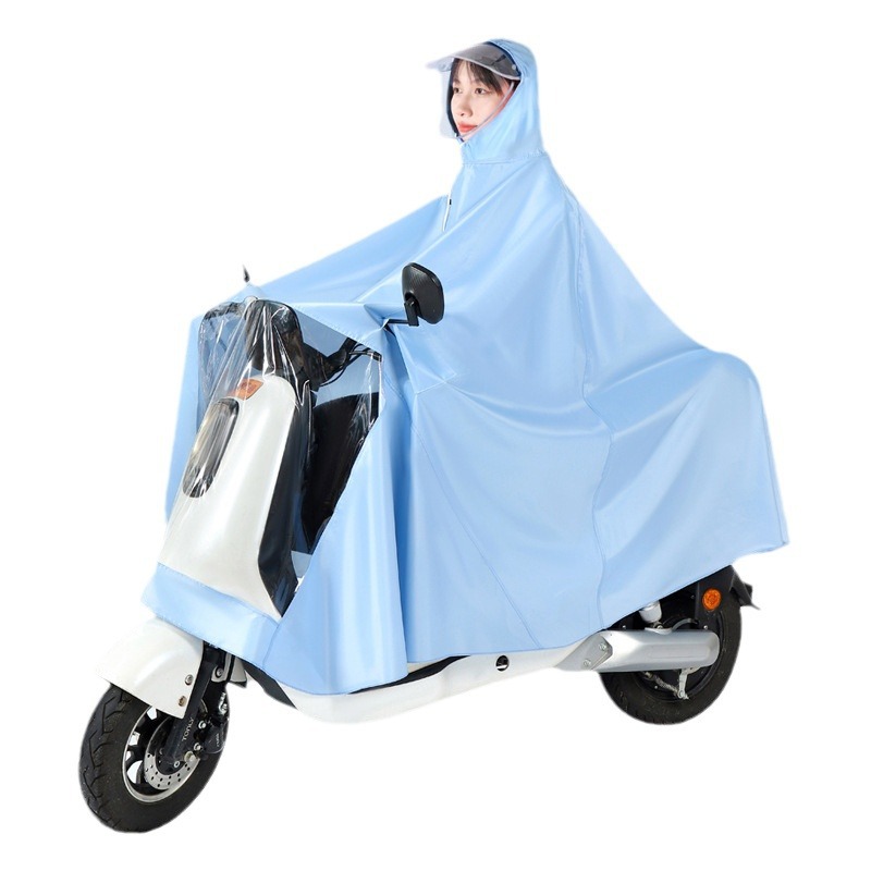 Electric Car Motorcycle Raincoat Outdoor Riding Thickened and Leftened Adult Full Body Rainstorm Poncho Battery Car Special