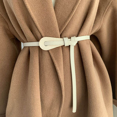 Spot New Belt Women's decorative sweater dress knotted small belt fashion simple ladies belt fashion vintage