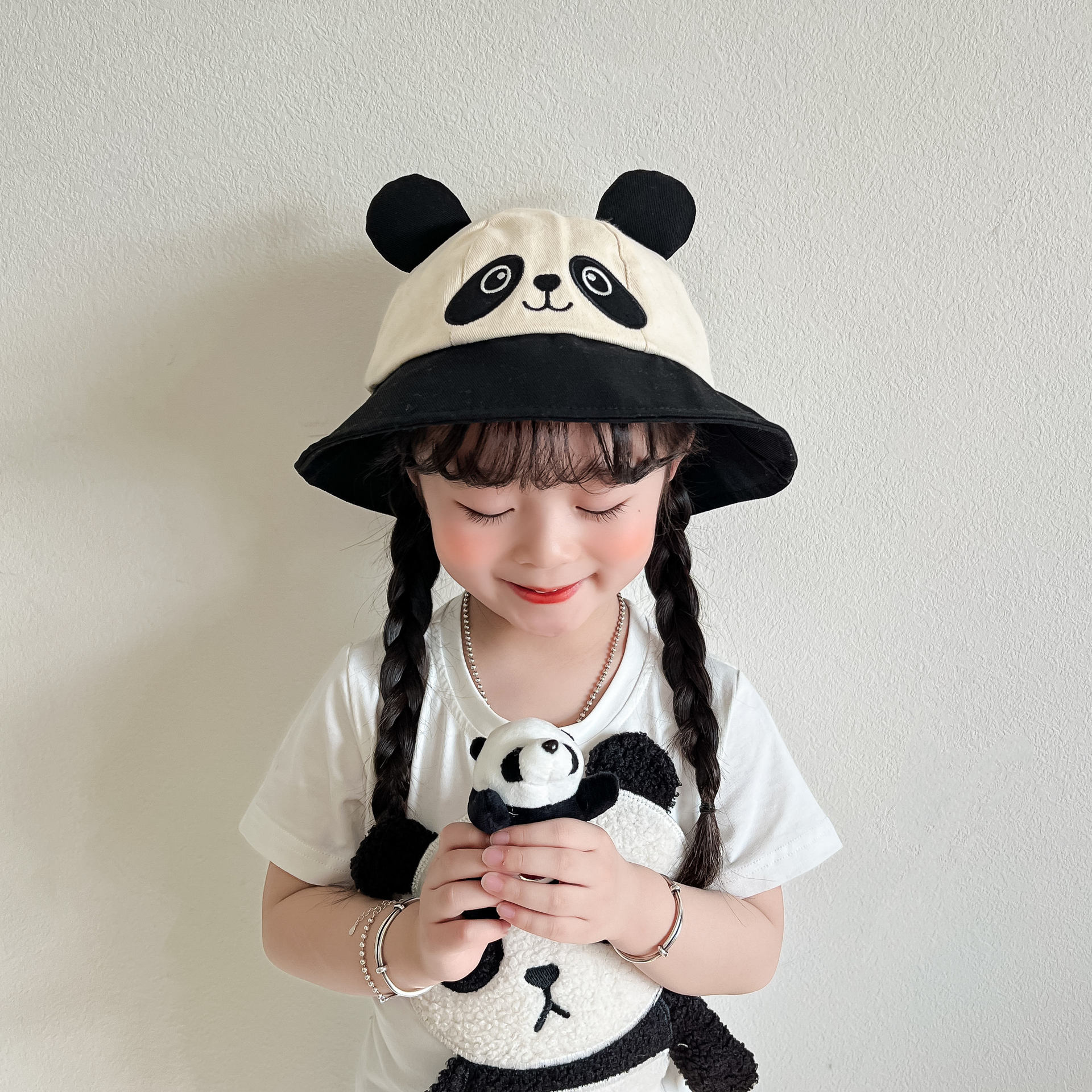 Új gyermek halászsapka férfi és női aranyos panda béka kis állat hímzett naptej sapka kültéri sport napkalap_voghion.com