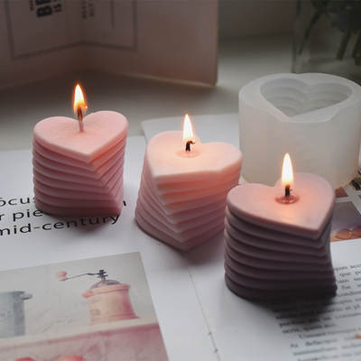 INS Super Fire Rotating Love Candle Silicone Mold Gypsum Aromatherapy Ornaments Baking Flip Sugar Mill Decoration Tools