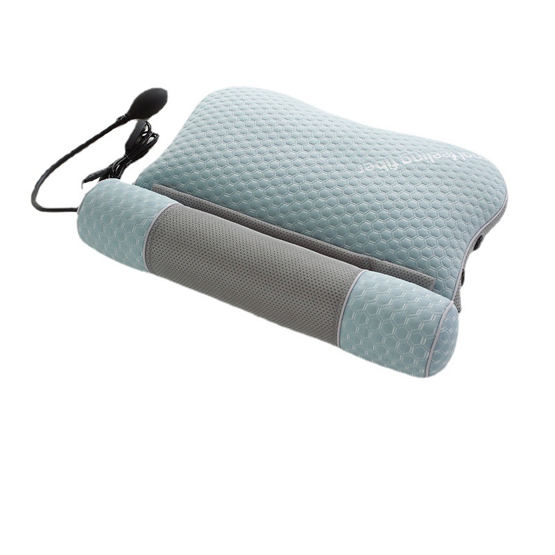 Multifunctional Pillow Cervical Pillow Massage Hot Compress Vibration Inflatable Latex Pillow Herbal Pillow Help Sleep Traction Pillow