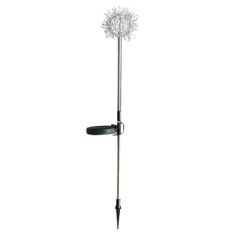 led solar aluminum dandelion plug outdoor waterproof luminous aluminum ball lamp garden lawn lamp