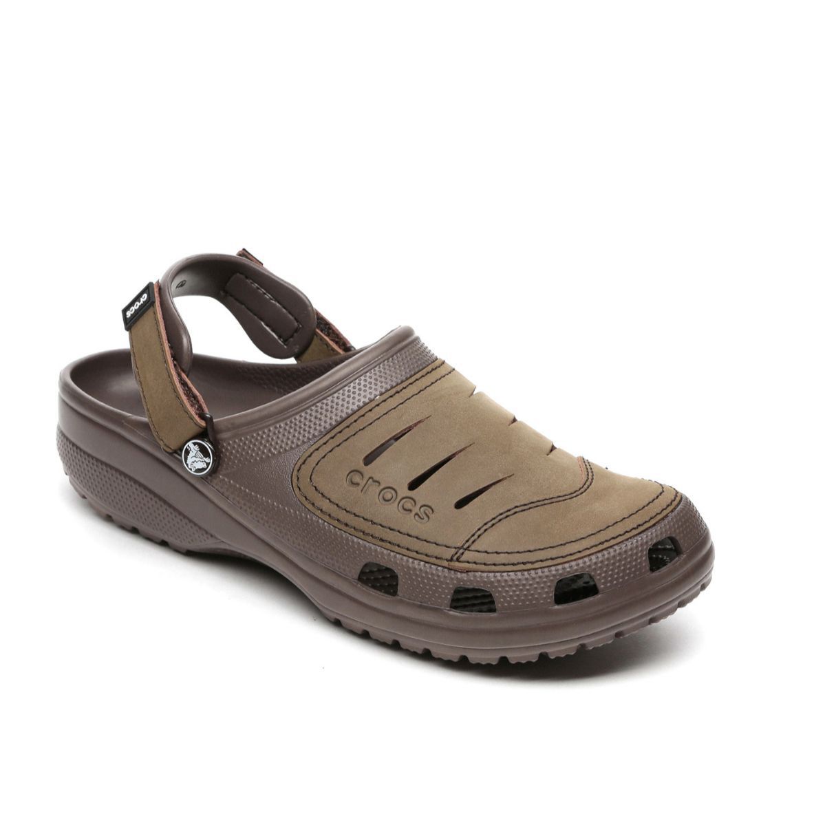Men's Business Cow Two-Layer Leather Sandals Yoken Caloban Casual Breathable Hole Shoes plus size Non-Slip Beach Shoes for Men