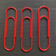 10cm paper clip red