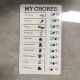 My Chores White Color Card