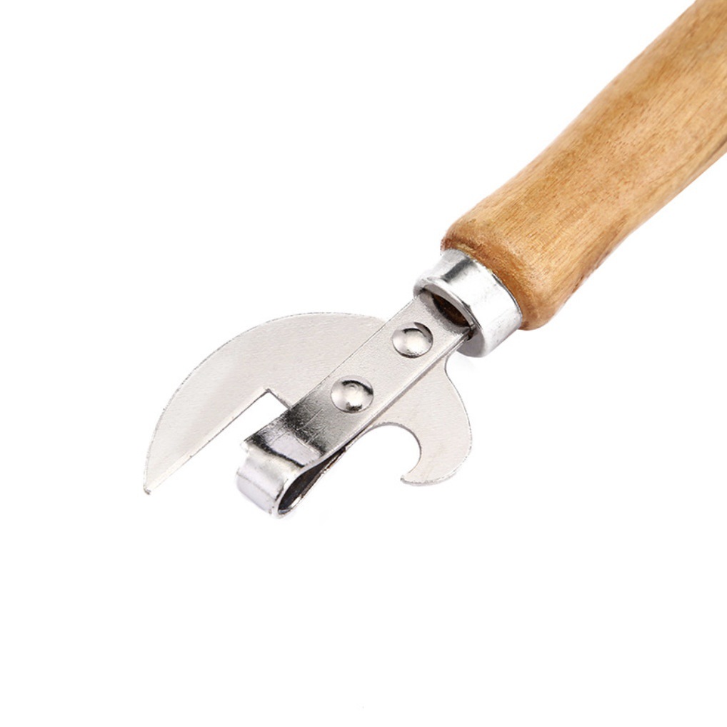 Stainless steel wine bottle opener wooden handle beer screwdriver multifunctional wooden handle can opener