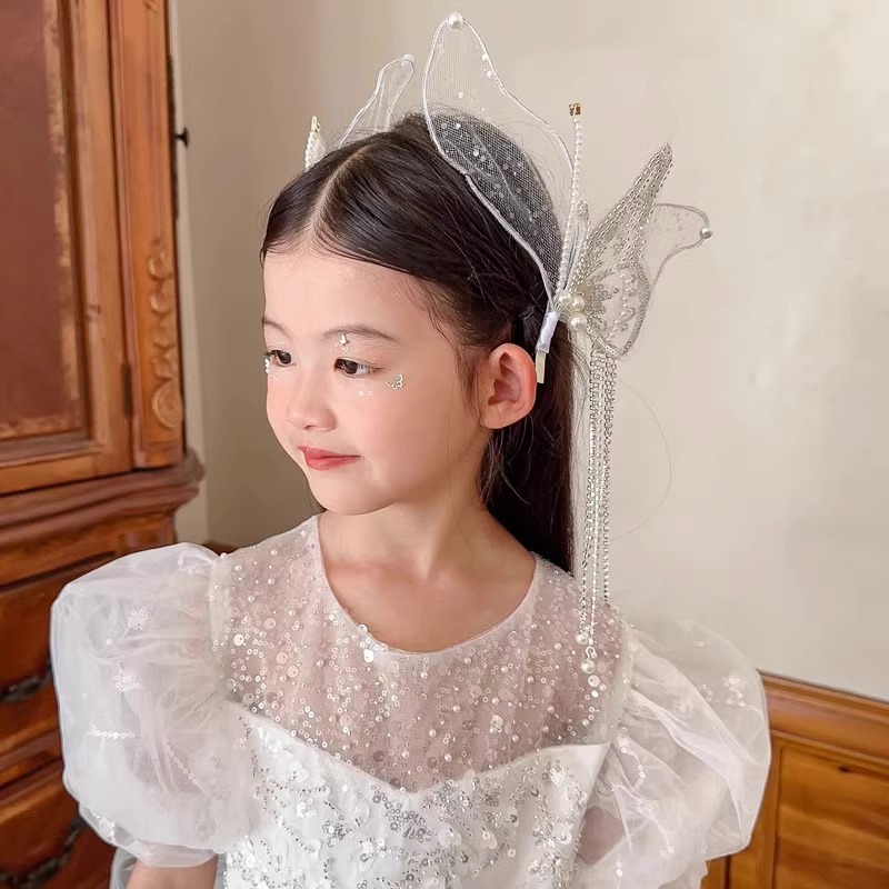 子供の超かわいい蝶のヘアクリップ赤ちゃんの古代スタイルのヘアアクセサリー女の子のヘアピン子供のアクセサリースタイル|undefined