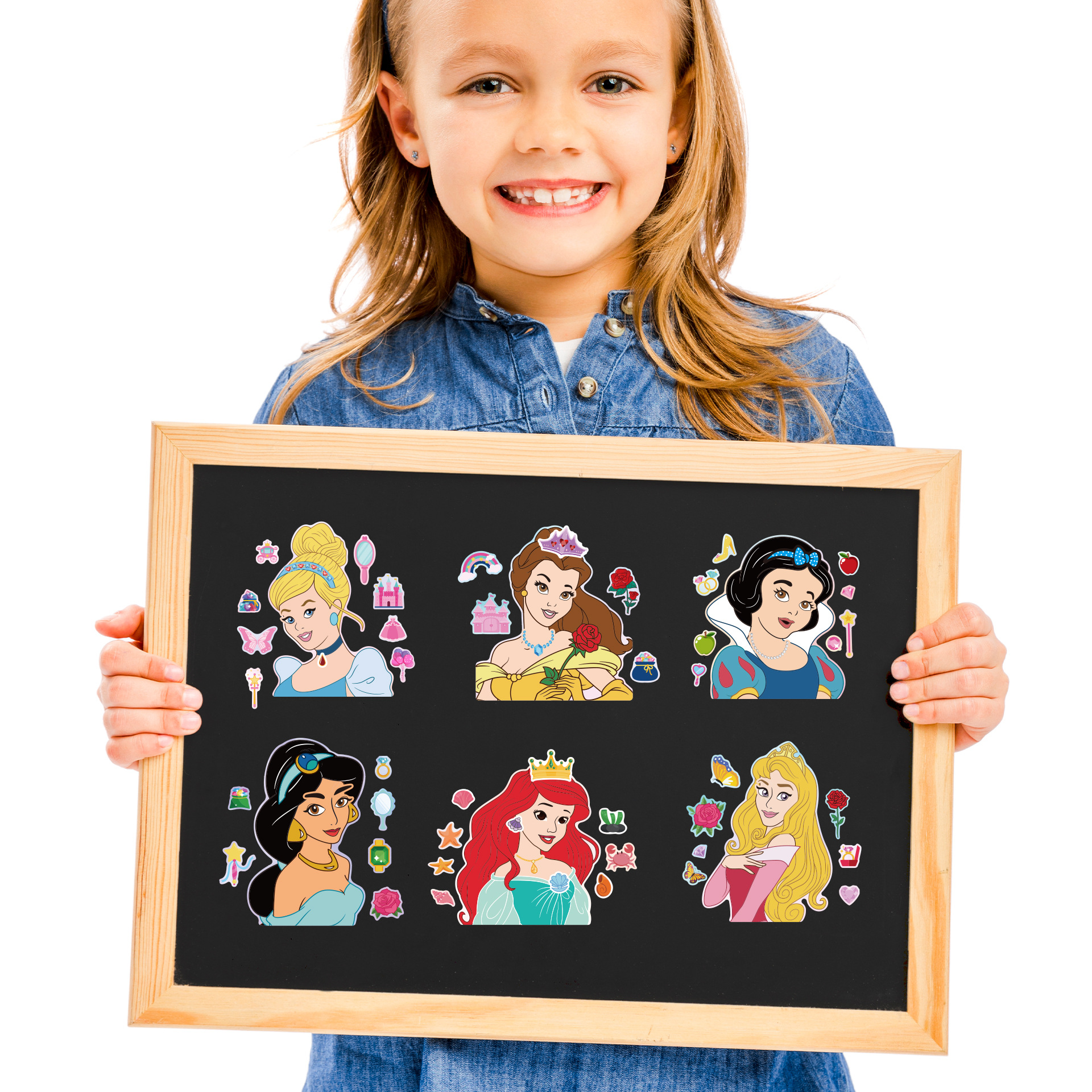 CM2211010 Classic European and American Cartoon Princess Children's Cartoon Stickers Baby Girl Kindergarten Award Stickers Princess