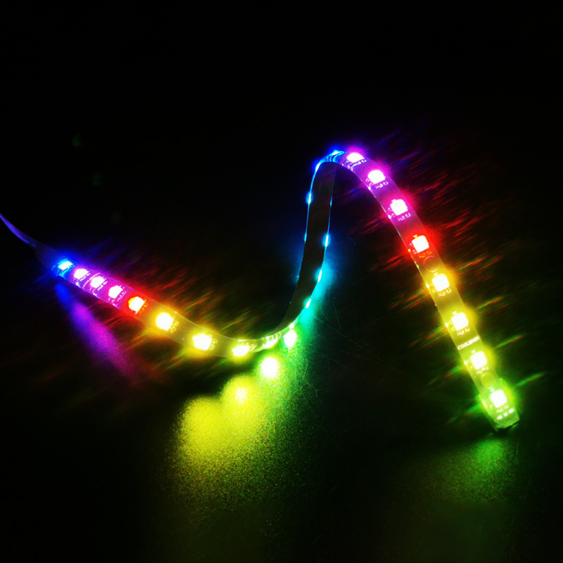 Coolmoon 磁気吸引 Rgb Led ストリップ 40 センチメートルソフトライトバー 5v Argb 同期ケース光害ストリップ|undefined