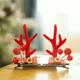 Red Bow antler clip