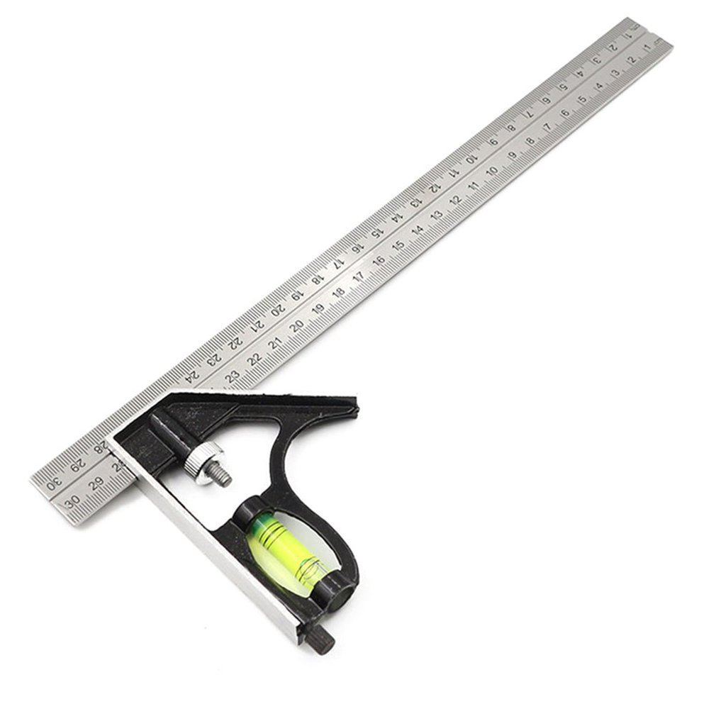 Horizontal movable angle ruler stainless steel mobile combined angle ruler civil measuring tool 300mm adjustable ruler