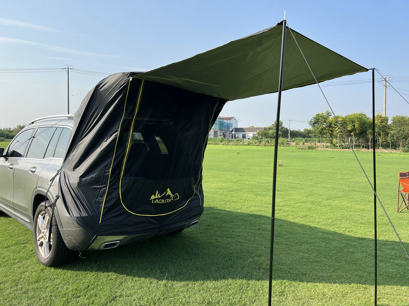 Self-driving tour tent barbecue camping car rear extension tent car trunk three-layer door tent customization
