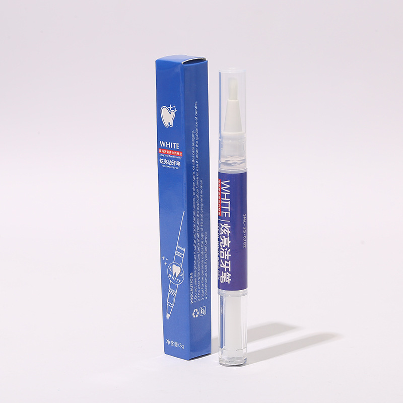 Factory direct wholesale WHITE dazzle bright teeth cleaning pen rotating beautiful tooth Pen tooth pen gel tooth pen