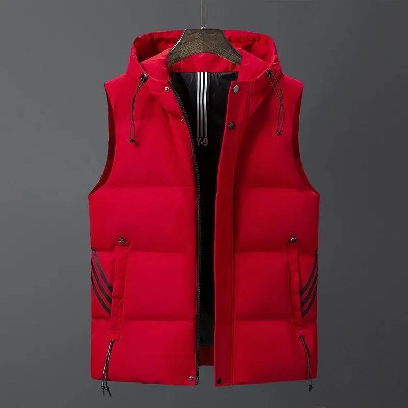 Large Size Down Cotton Vest Men's Loose Plus Fat Warm Waistcoat Vest Chubby Vest Fashionable Jacket Men's Winter