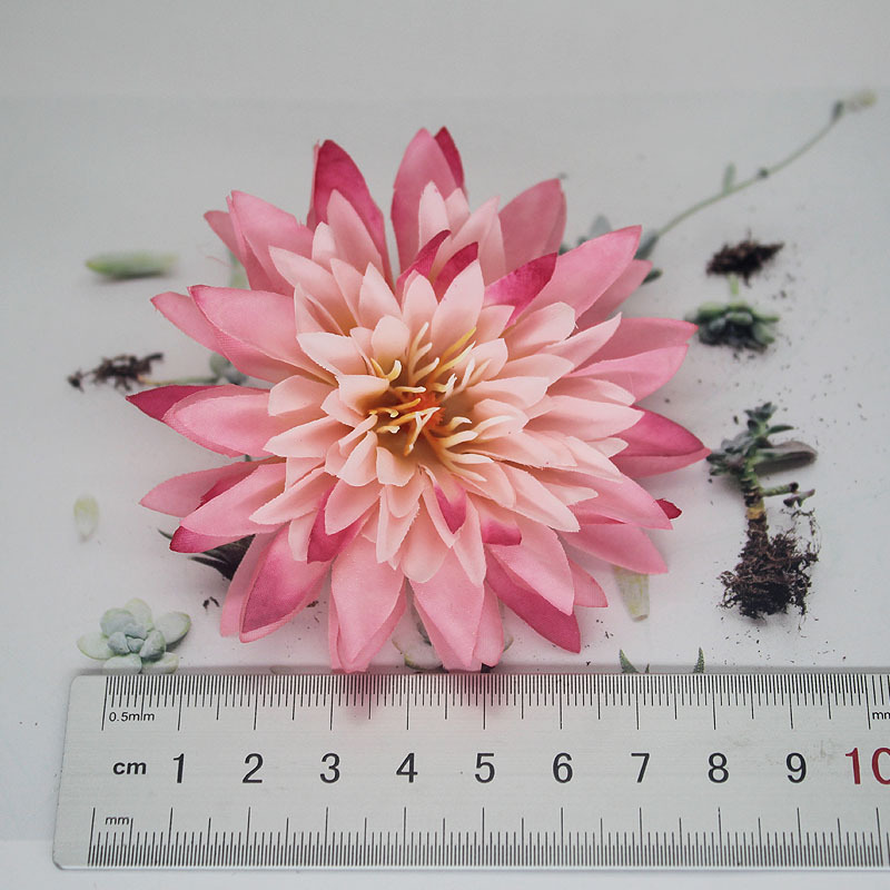 With flower core chrysanthemum head big simulation silk cloth flower DIY home decoration diy material 7.5cm simulation pine needle