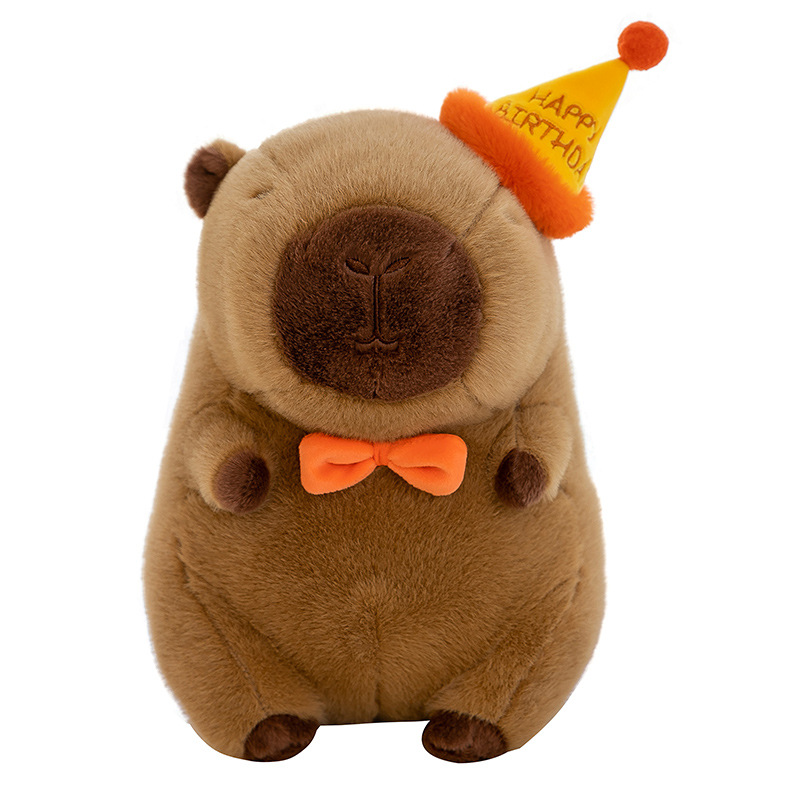 New Style Topper Hat Capybara Capibara Doll Doll Plush Toy Sofa Pillow Cyber Celebrity Birthday Gift Buwa