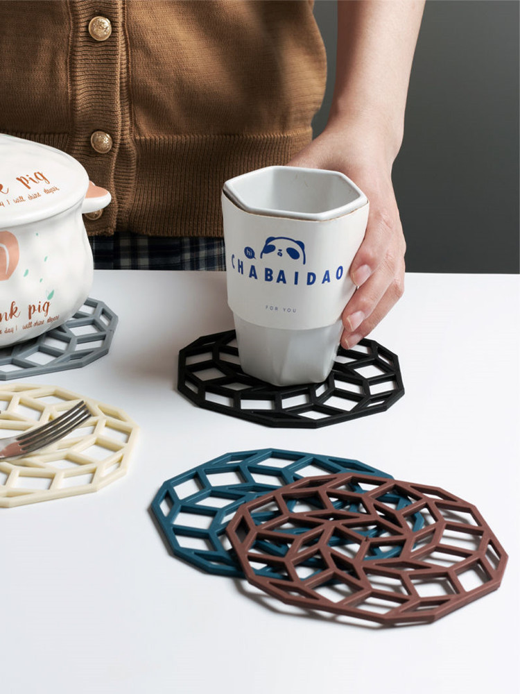 Nordic style placemat heat insulation mat anti-scald mat dining table mat kitchen household simple dish mat coaster pot mat bowl mat