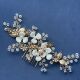 Golden White Flower Comb