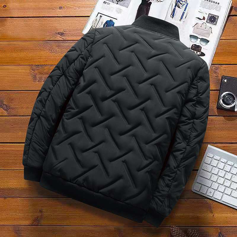 New main push fleece-lined autumn and winter cotton-padded coat men's cotton-padded jacket stand collar tide brand warm coat custom logo wholesale