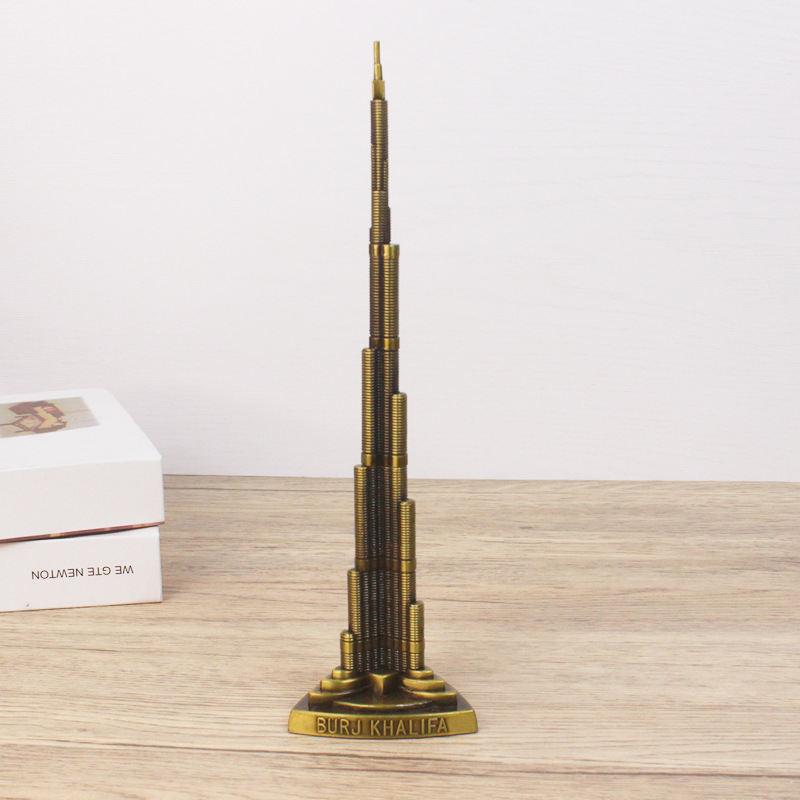 Foreign Trade Dubai Burj Khalifa World Landmark Architectural Model Metal Crafts Home Decoration Modern Simple