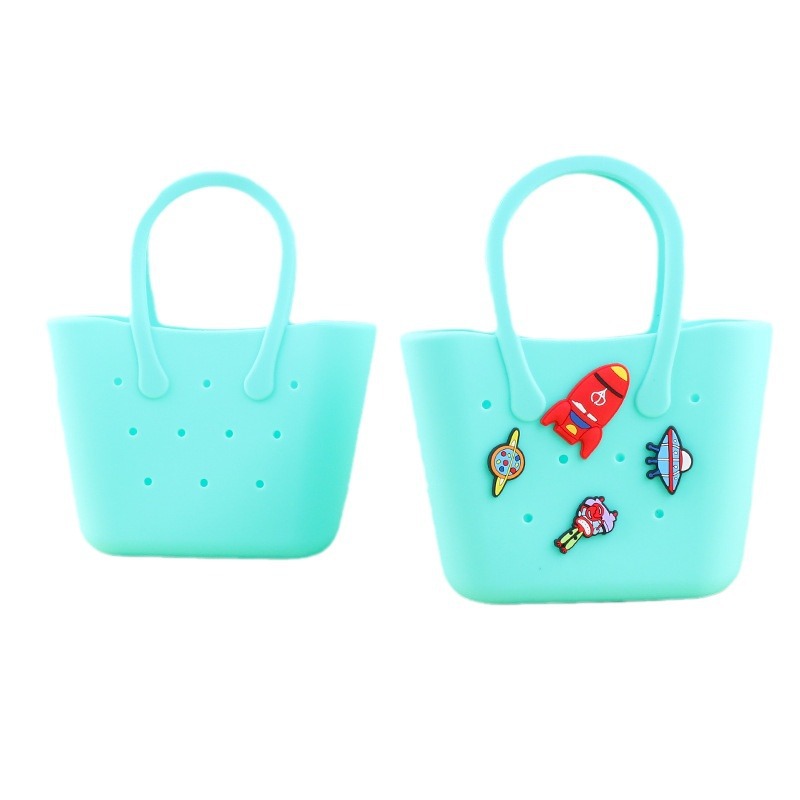 Hole Portable Vegetable Basket Handbag Beach Storage Bag Handbag Fashion Children Mini Hole Bag