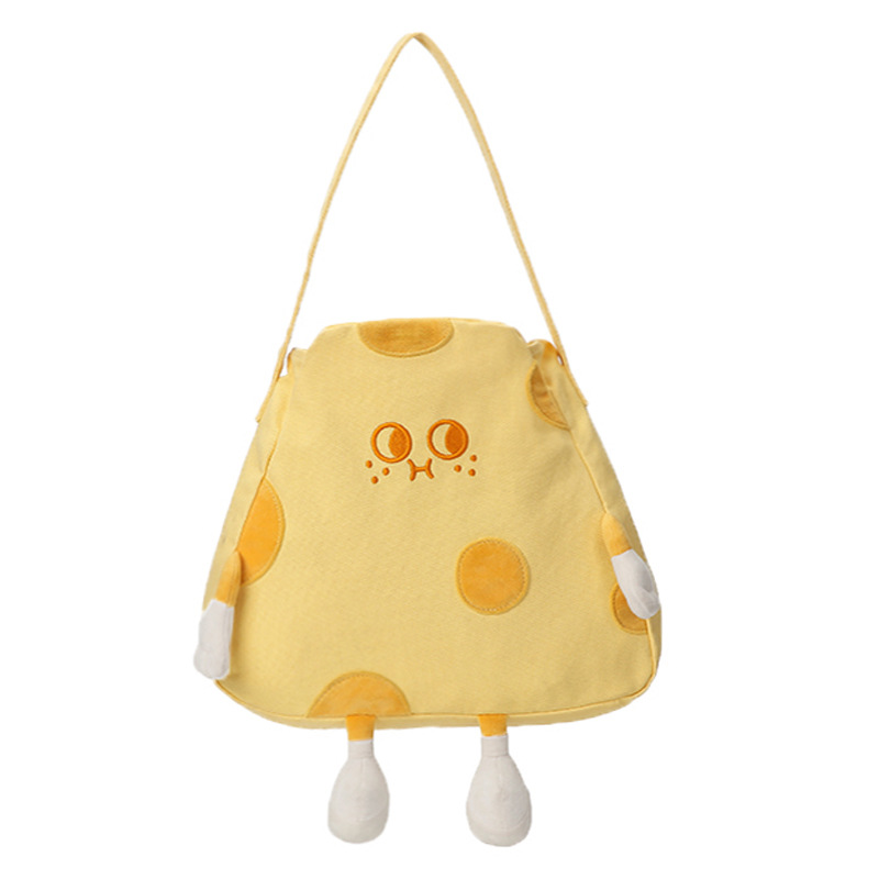 Little Red Book Cheese Cheese Little Man Crossbody Bag Women's Spring and Summer High-grade Texture Canvas Bag Handbag for Girlfriend