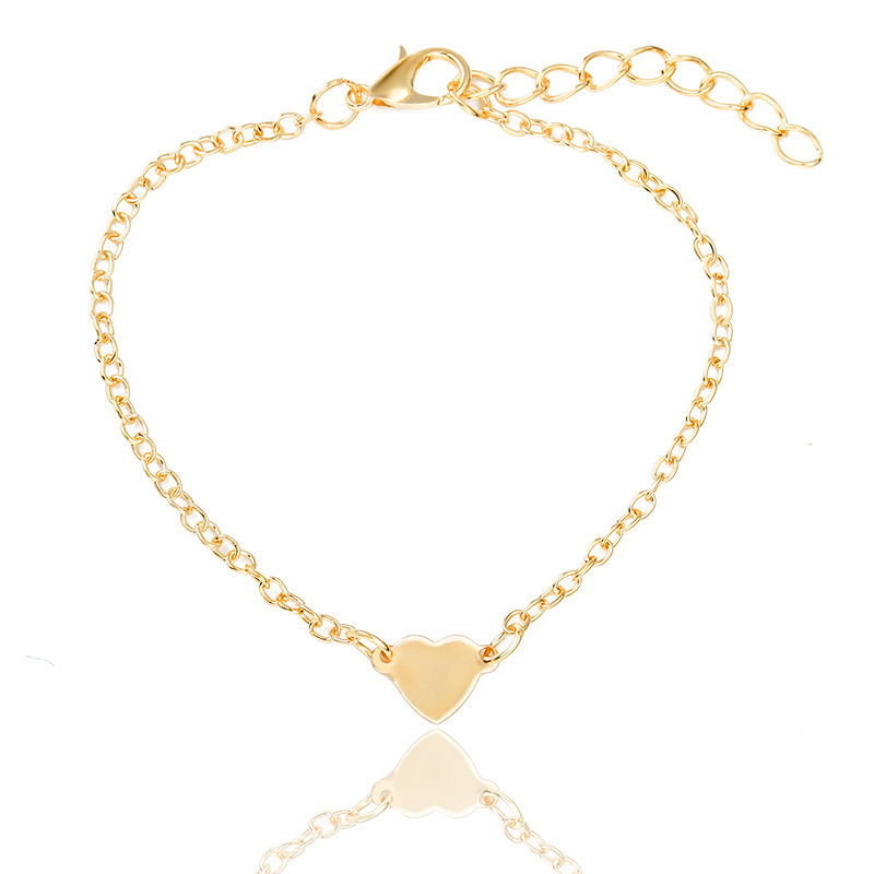 Simple Sexy Heart-shaped Love Heart Bracelet European and American Foreign Trade Cross-border Handmade Jewelry Wholesale