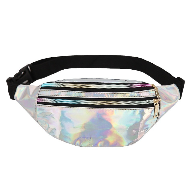 2024 new summer men and women laser waist bag cross-border outdoor bright sports chest bag multi-functional messenger bag wholesale