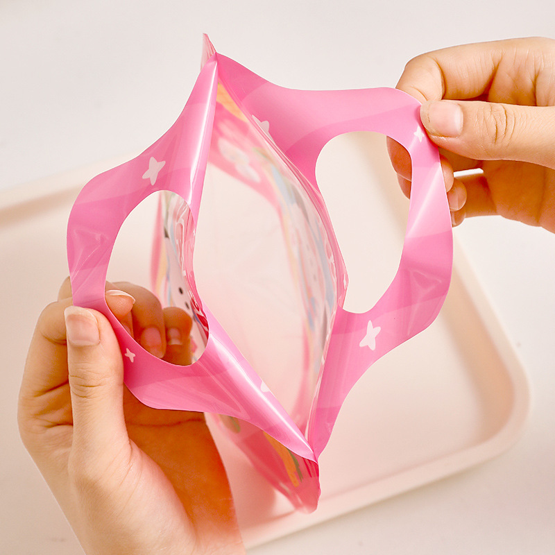 Cartoon children's candy bag cute ziplock bag gift storage bag portable gift storage bag snack packing bag