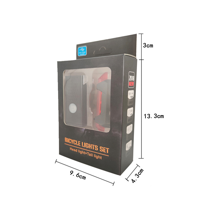 Mountain bike headlights taillights night riding USB charging bright lights riding equipment lights accessories 2255