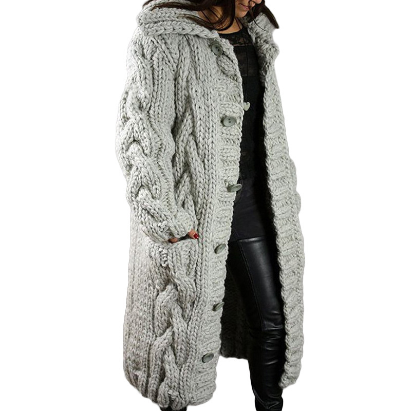 2024 European and American Women's New Cardigan plus size Sweater Jacket Fashion Amazon Sweater Cross-border Women's Knitted Sweater