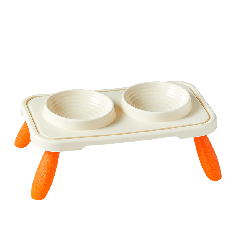 Pet Bowl double bowl cat bowl high foot neck protection cat bowl dog bowl cat bowl feeding integrated pet food