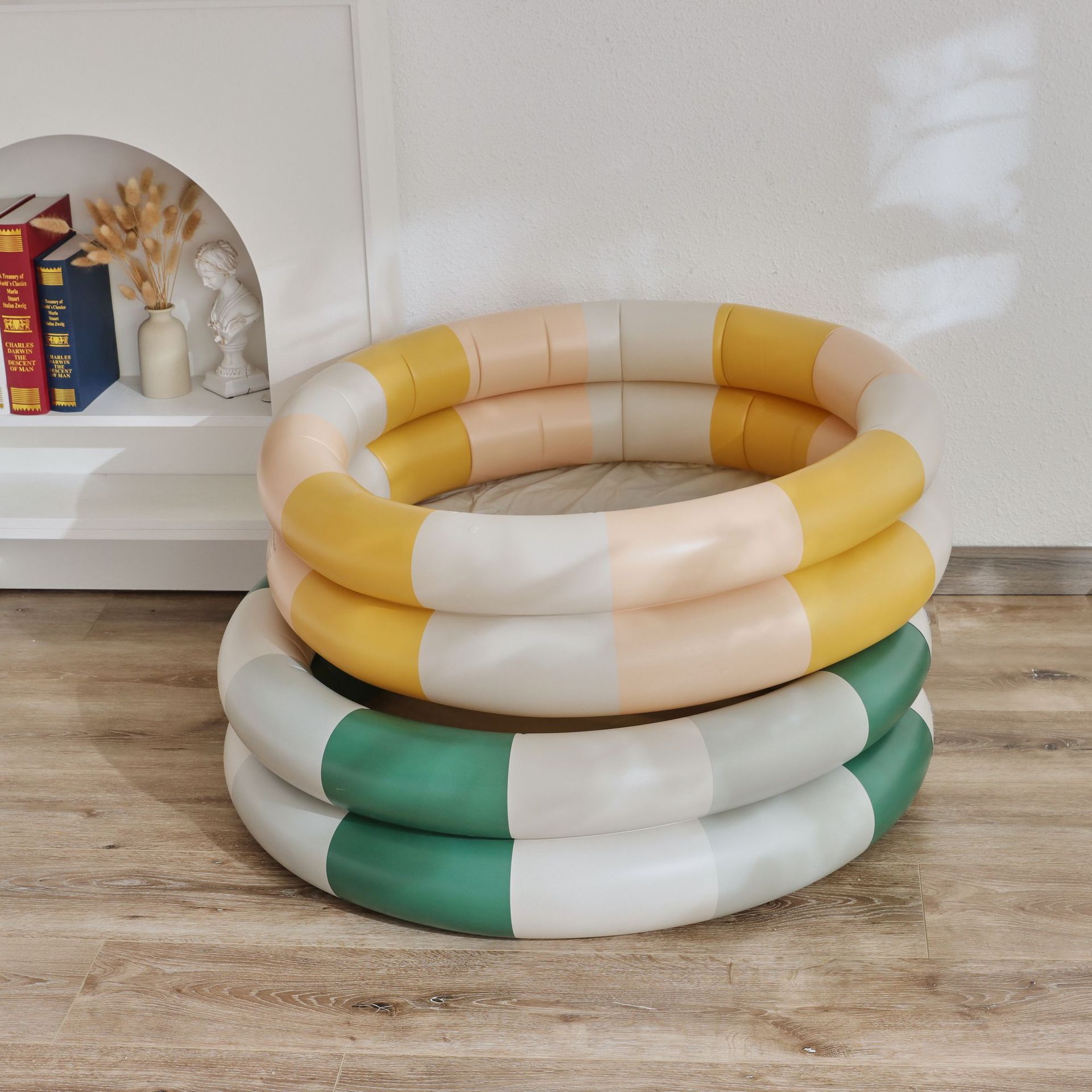 Danish Striped Children's Inflatable Swimming Pool Household Thickened Dinosaur Baby Vintage Pool Kids Bathing Ocean Ball