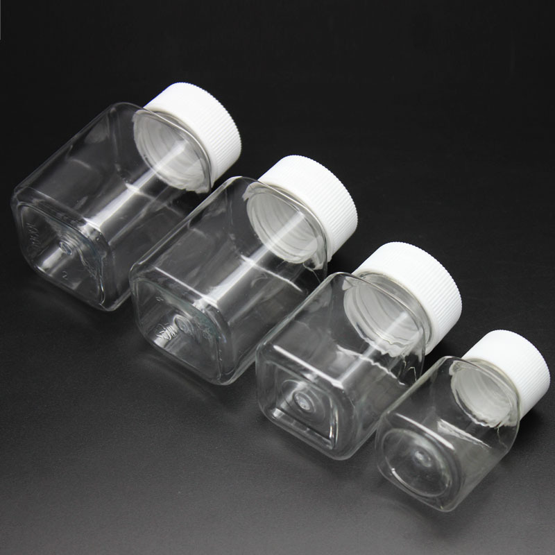 卸売り60ml 80 100mlペットボトルpet透明瓶角型広口サンプル瓶分注瓶包装瓶|undefined